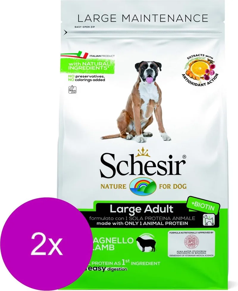 Large Maintenance Lam - Hondenvoer - 2 x 12 kg by Schesir – product photo