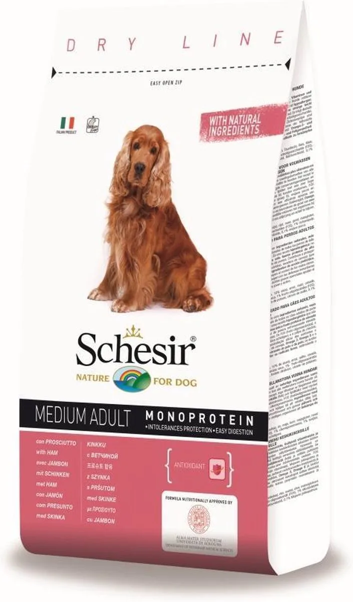 Medium Adult Ham - Hond - Droogvoer - 12 kg de Schesir – photo produit