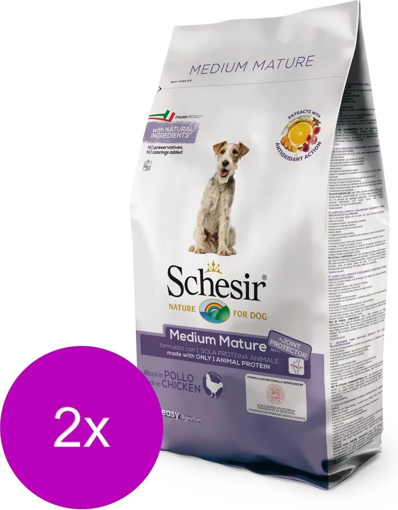 Medium Mature Chicken - Hond - Droogvoer - 2 x 3 kg von Schesir – Produktfoto