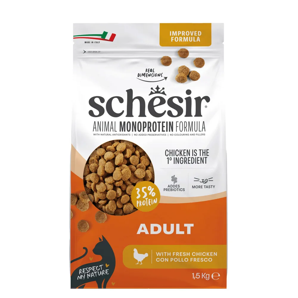 Monoproteïne Kattenvoer Droog Kip 1,5 kg von Schesir – Produktfoto