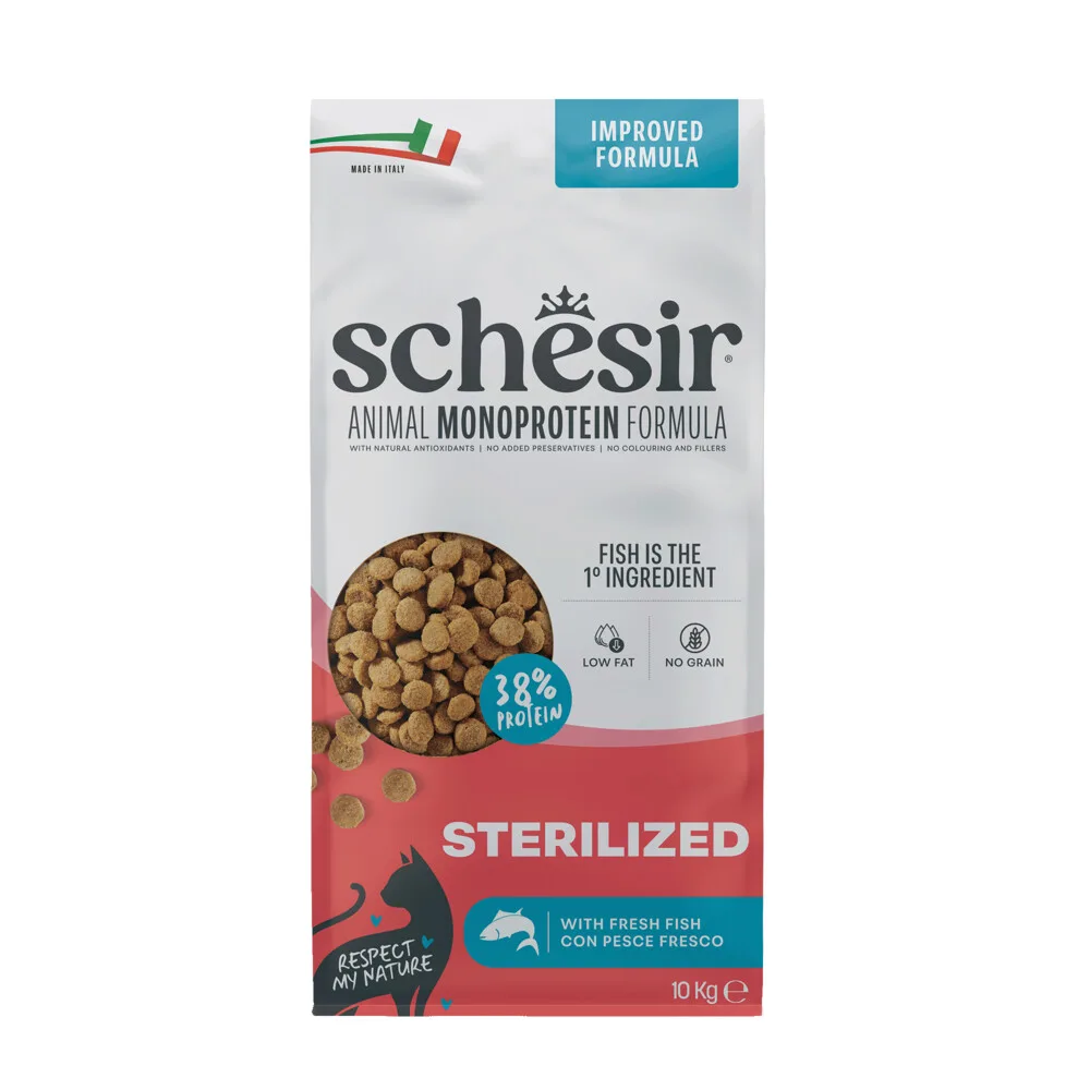 Monoproteïne Promo Kattenvoer Droog Sterilized Vis 10 kg by Schesir – product photo