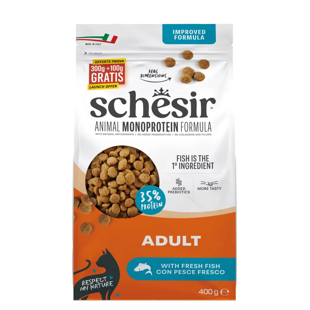 Monoproteïne Promo Kattenvoer Droog Vis 400 gr von Schesir – Produktfoto