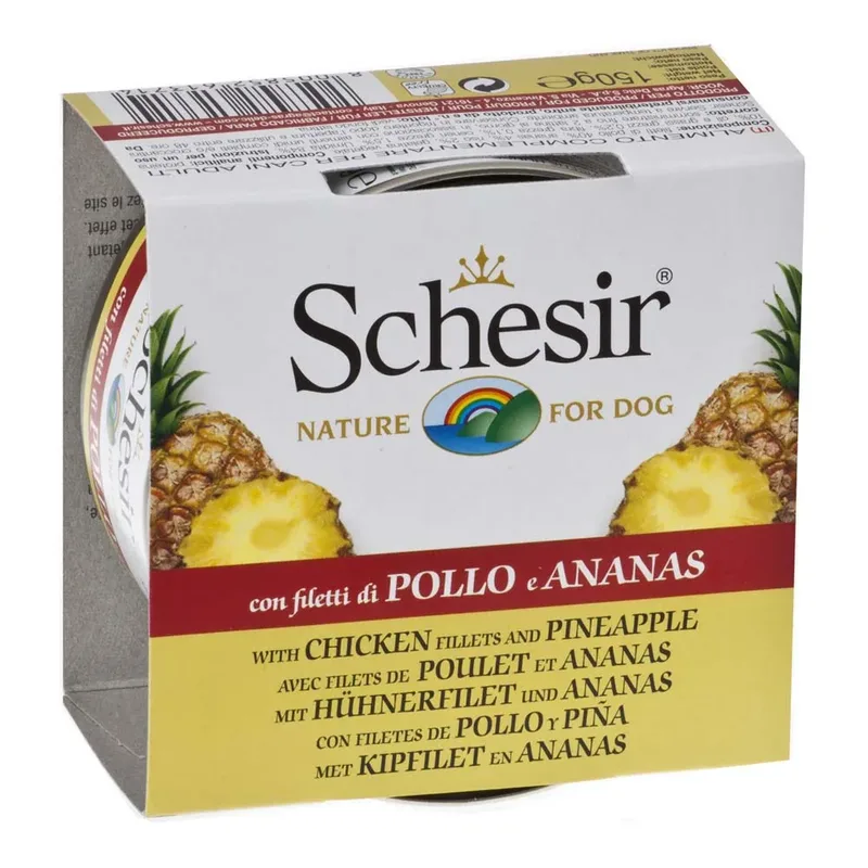 Hunde-nassfutter Mit Huhn Und Ananas 150g von Schesir – Produktfoto