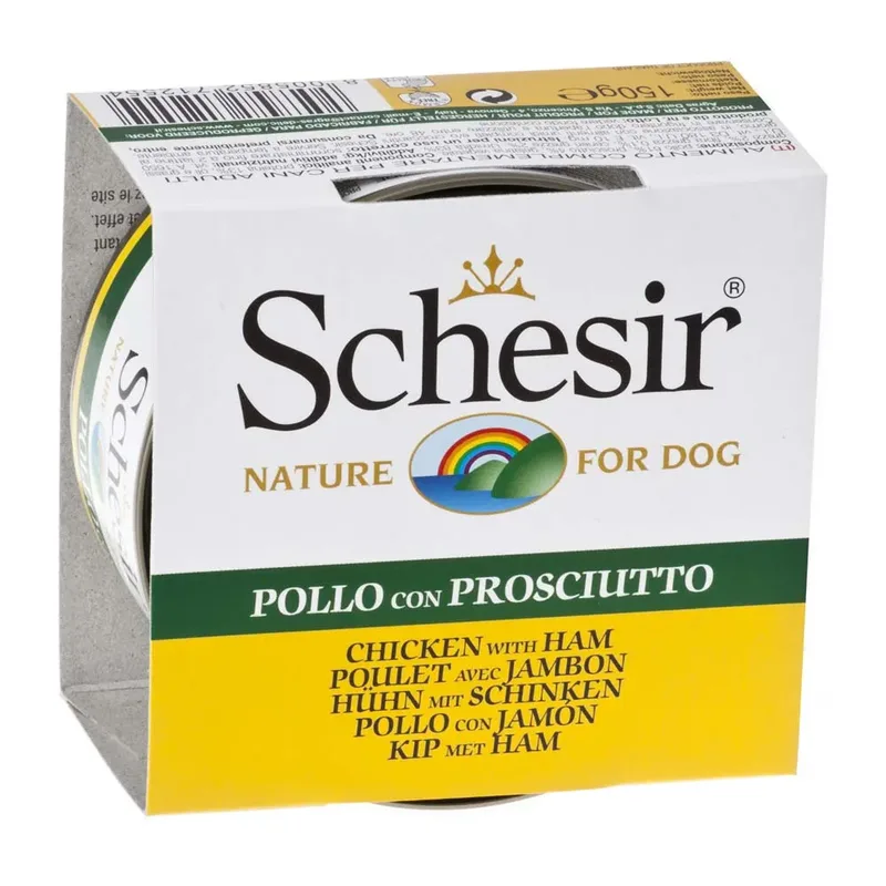 Pâtée Pour Chien Au Poulet Et Au Jambon 150g de Schesir – photo produit