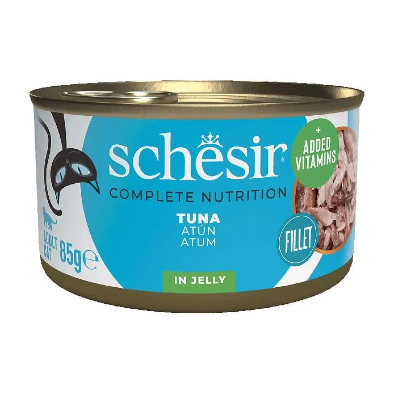 Natte Kattenvoeding Met Tonijn In Gelei 85g de Schesir – photo produit