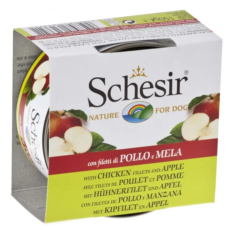 Nassfutter Für Hunde Mit Huhn Und Apfel 150g von Schesir – Produktfoto