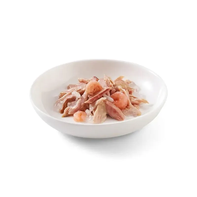 Pâtée Pour Chat En Gelée Au Thon Et Aux Crevettes 85g de Schesir – photo produit 2 sur 2