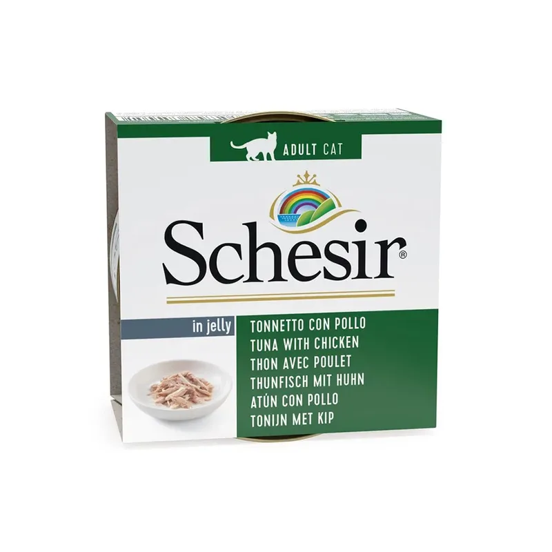 Nourriture Humide Pour Chat Au Thon Avec Gelée De Poulet 85g de Schesir – photo produit 1 sur 2