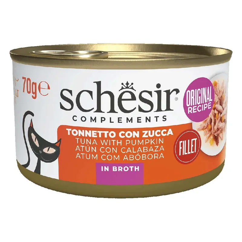 Pâtée Pour Chat Au Thon Et à La Citrouille 70g de Schesir – photo produit