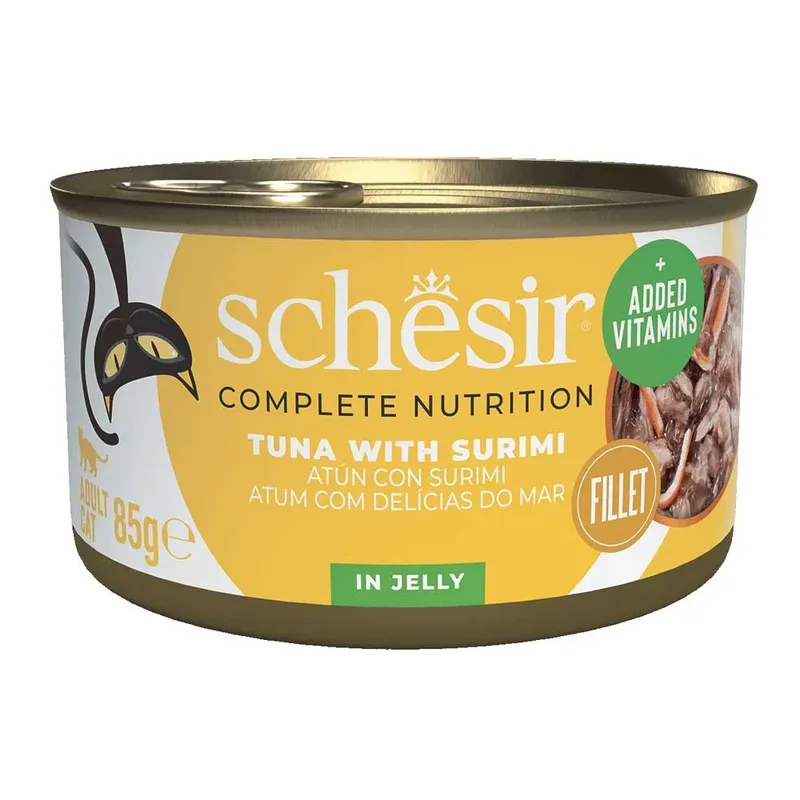Nourriture Humide Pour Chats Au Thon Et Surimi En Gelée 85g de Schesir – photo produit