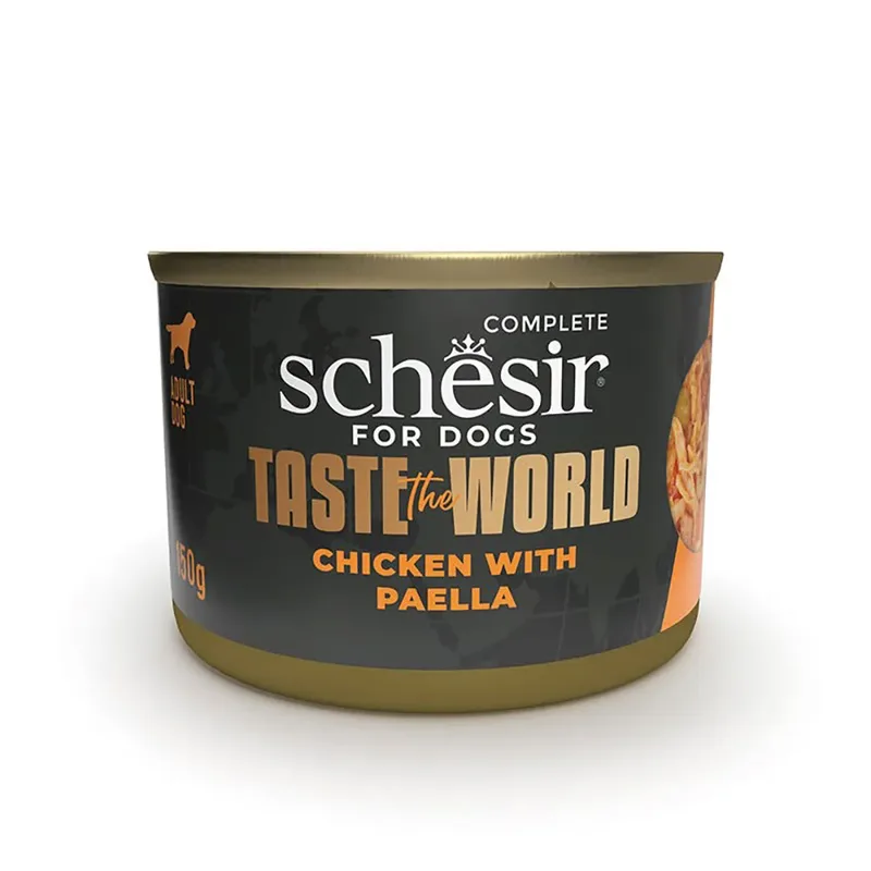 Proef De Smaak Van De Wereld Paella De Pollo Natvoer Voor Honden 150g by Schesir – product photo