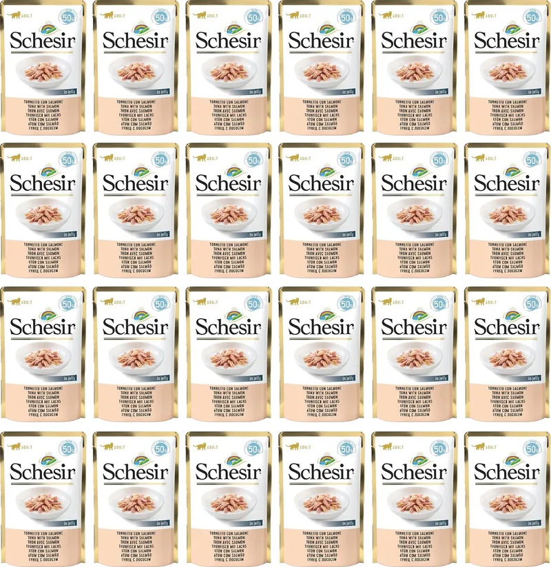 In Gelee Thunfisch Mit Lachs Nassfutter Für Katzen 50g von Schesir – Produktfoto 1 von 2