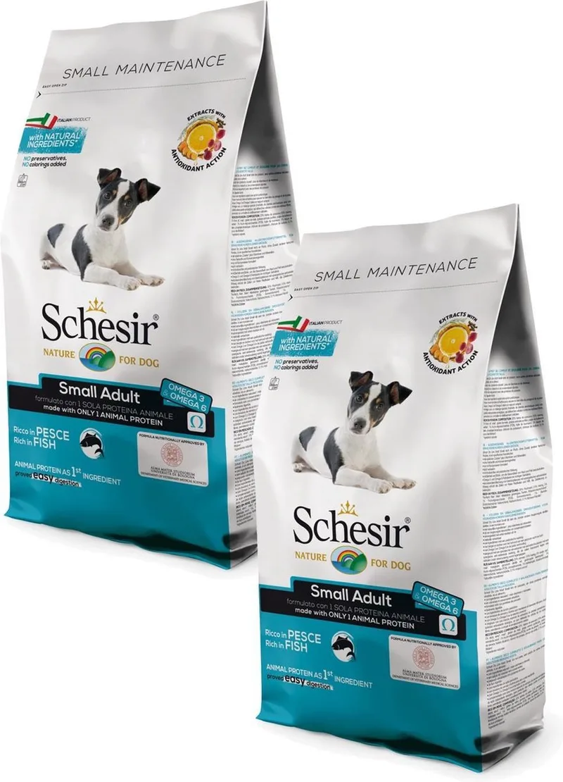 Small Adult Fish - Hond - Droogvoer - 2 x 2 kg de Schesir – photo produit