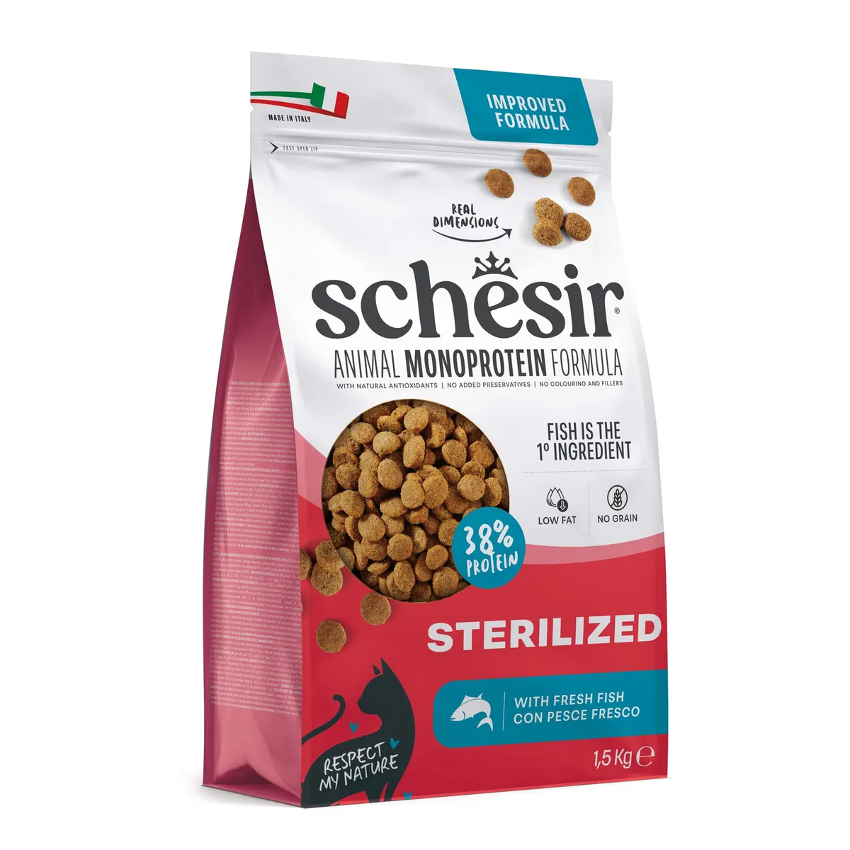Sterilized met Vis Kattenvoer - 1,5 kg by Schesir – product photo