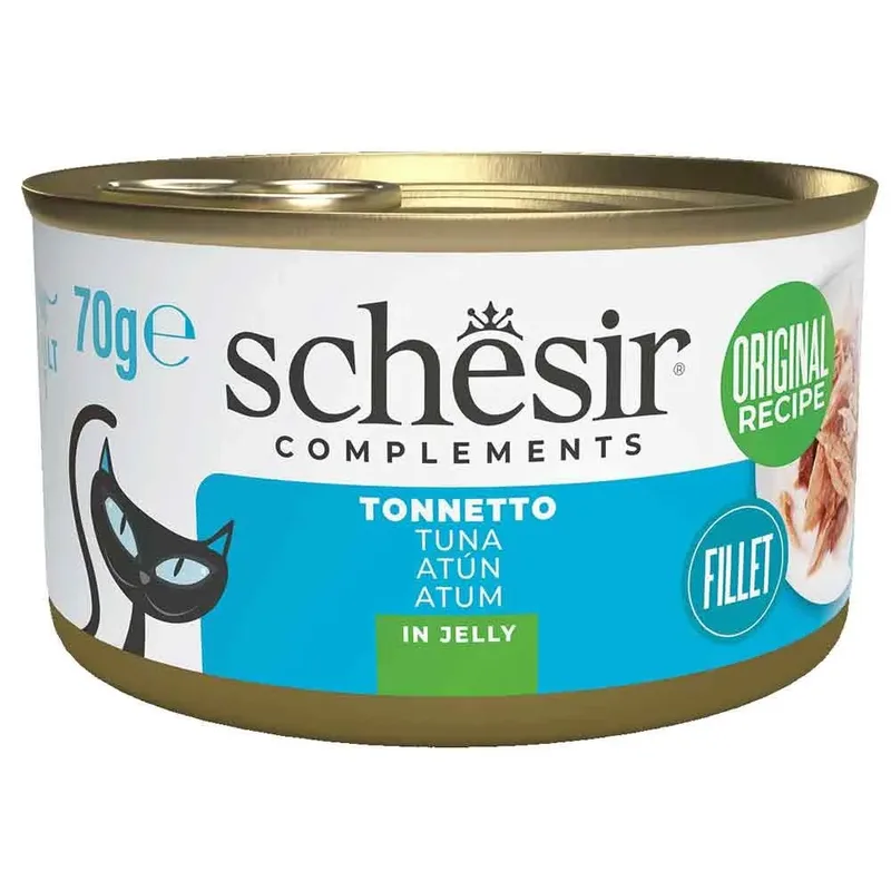 Tonijn In Gelei Nat Kattenvoer 70g de Schesir – photo produit