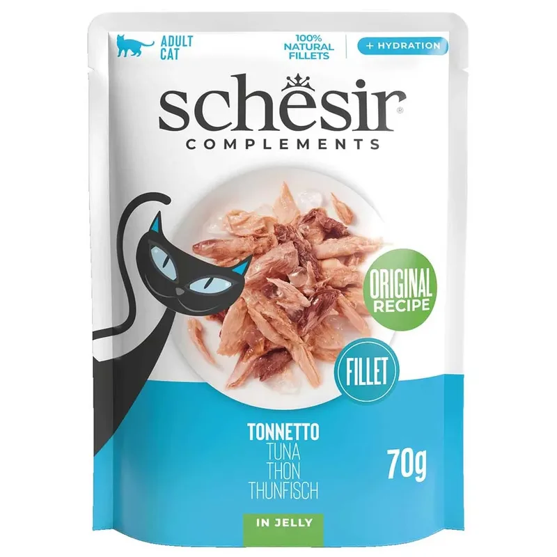 Tonijn In Gelei Zakje Nat Kattenvoer 70g de Schesir – photo produit