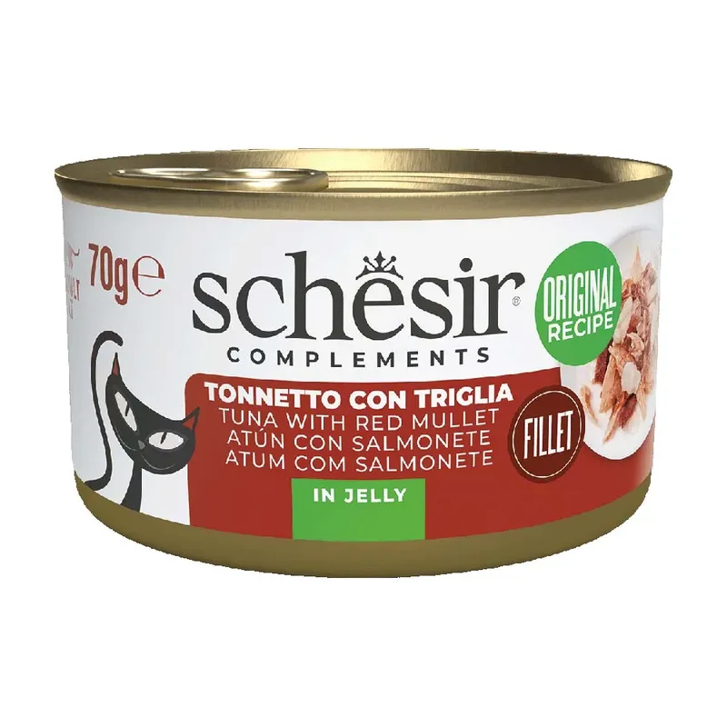 Thunfisch Mit Meeräsche In Gelee Nassfutter Für Katzen 70g von Schesir – Produktfoto