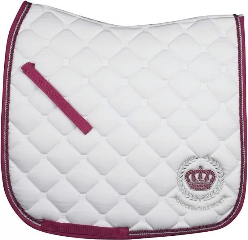 Zadeldek Royal D style Schockemohle de Schockemöhle en Wit met roze – photo produit