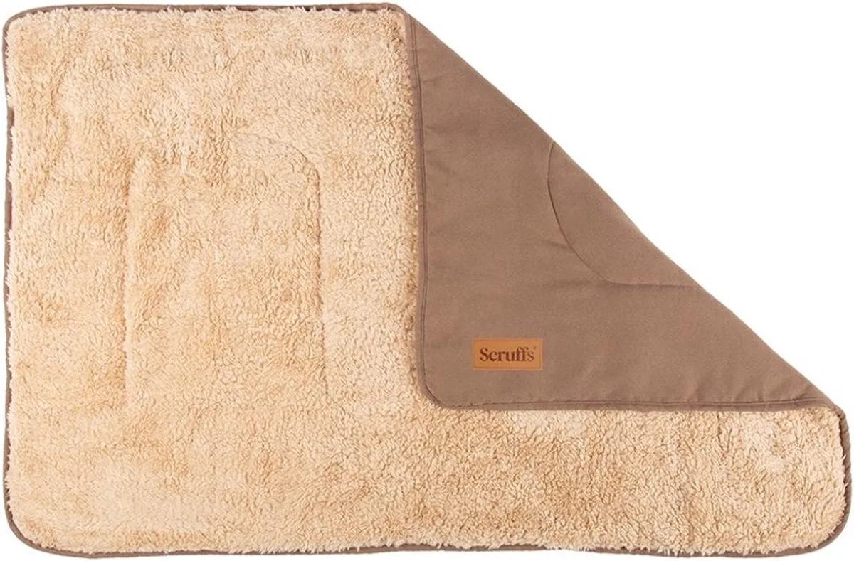 Cosy - Zachte hondendeken - Tweezijdig te gebruiken met heerlijk zachte binnenvoering - 110 x 75cm van Scruffs in Caramel Brown – productfoto