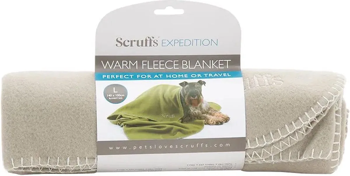Expedition Fleece Pet Blanket – Zachte hondendeken voor in huis of onderweg - Kleur: Maat: Large van Scruffs in Grijs – productfoto