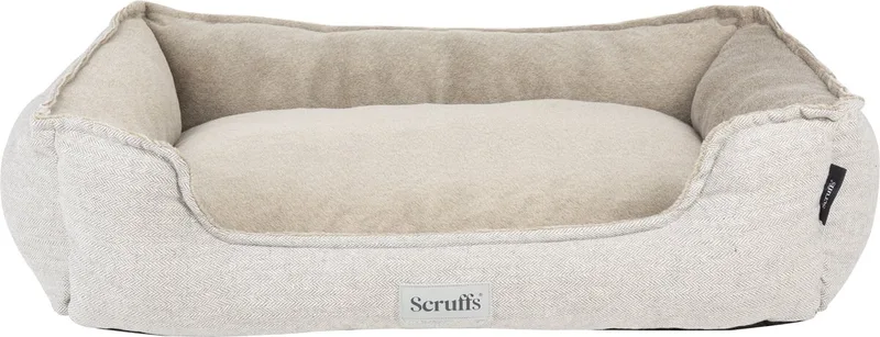 Harvard Box Bed - Orthopedische Hondenmand - Memory Foam - XL - Pearl Grey - 90 x 70 cm de Scruffs en Beige – photo produit