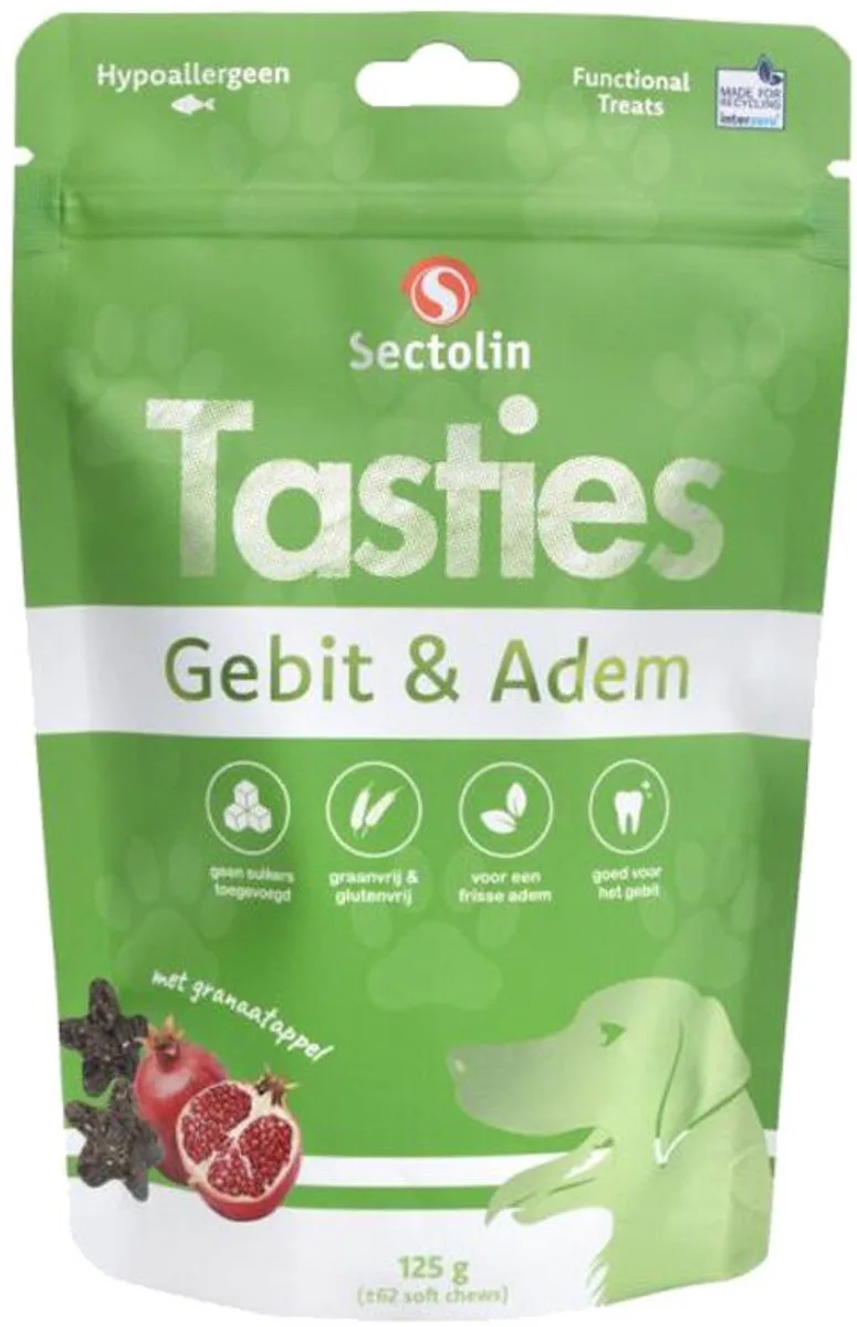 Tasties Gebit & Adem Hond - 125 g von Sectolin – Produktfoto