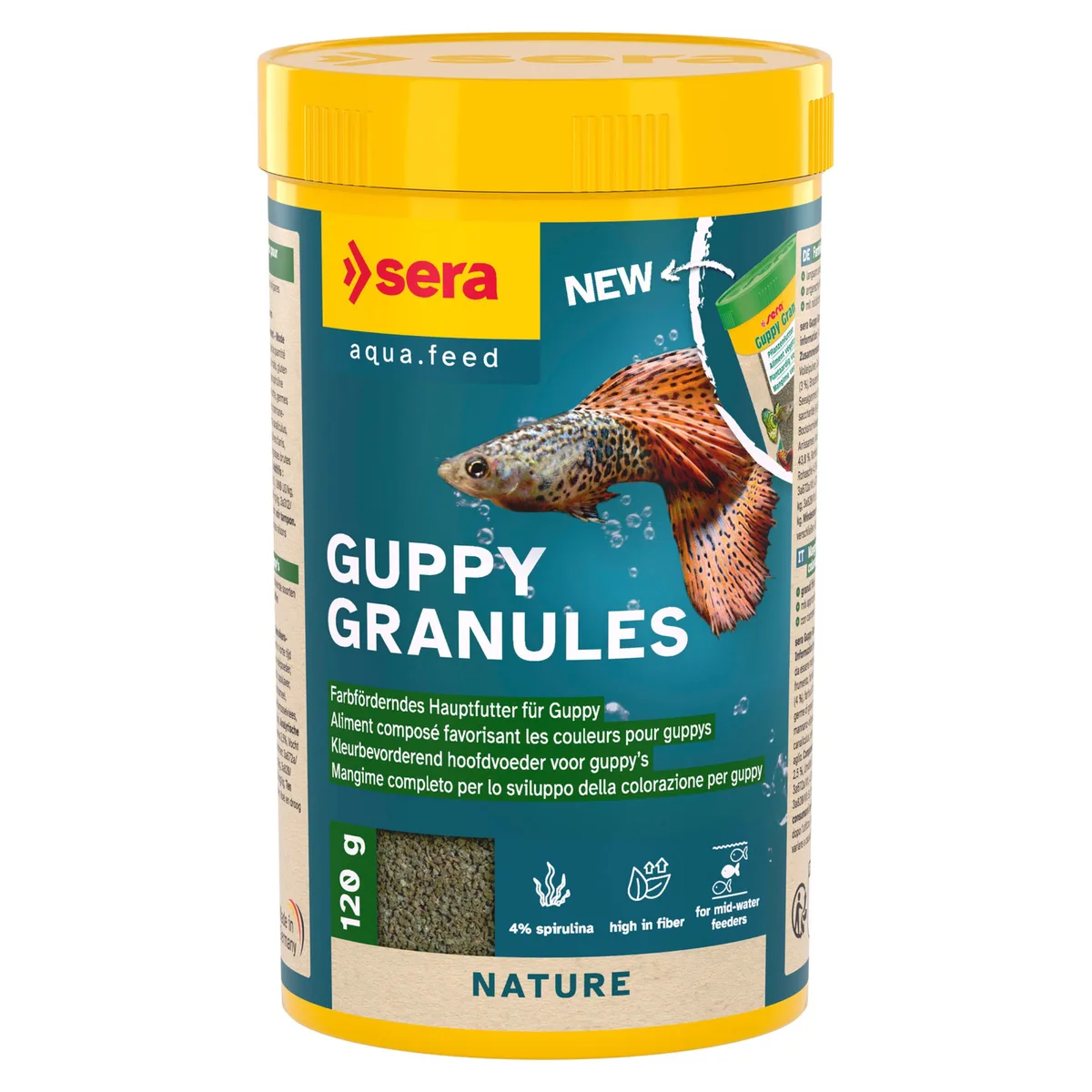 120 g sera Guppy Gran Nature Plantaardig visvoer van Sera – productfoto