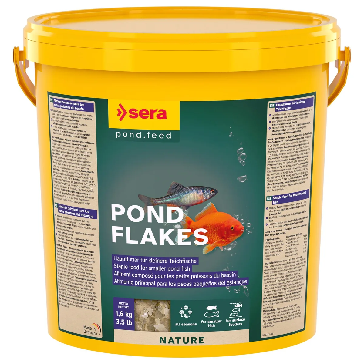 2x10L Sera Pond Flakes Nature Vlokvoer voor Vijvervissen van Sera – productfoto
