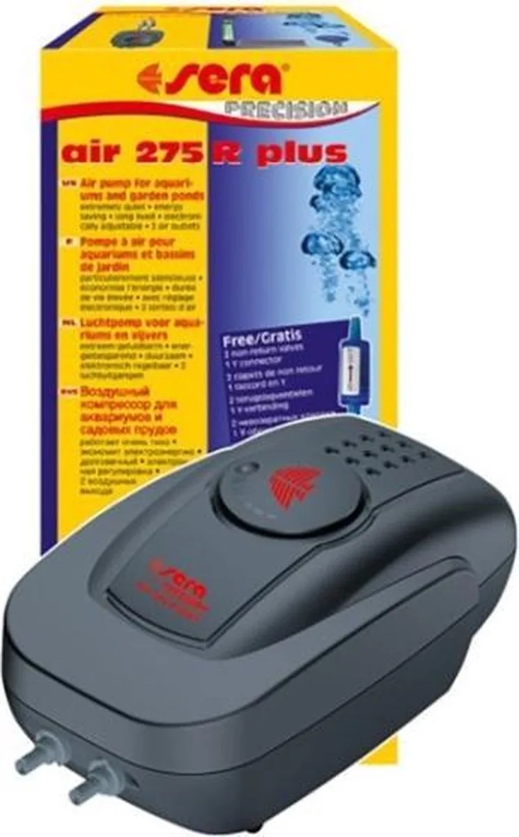 air 275R - Aquarium Pomp - Type: Luchtpomp - 2 uitgangen - 275 liter/uur de Sera en Multicolore – photo produit