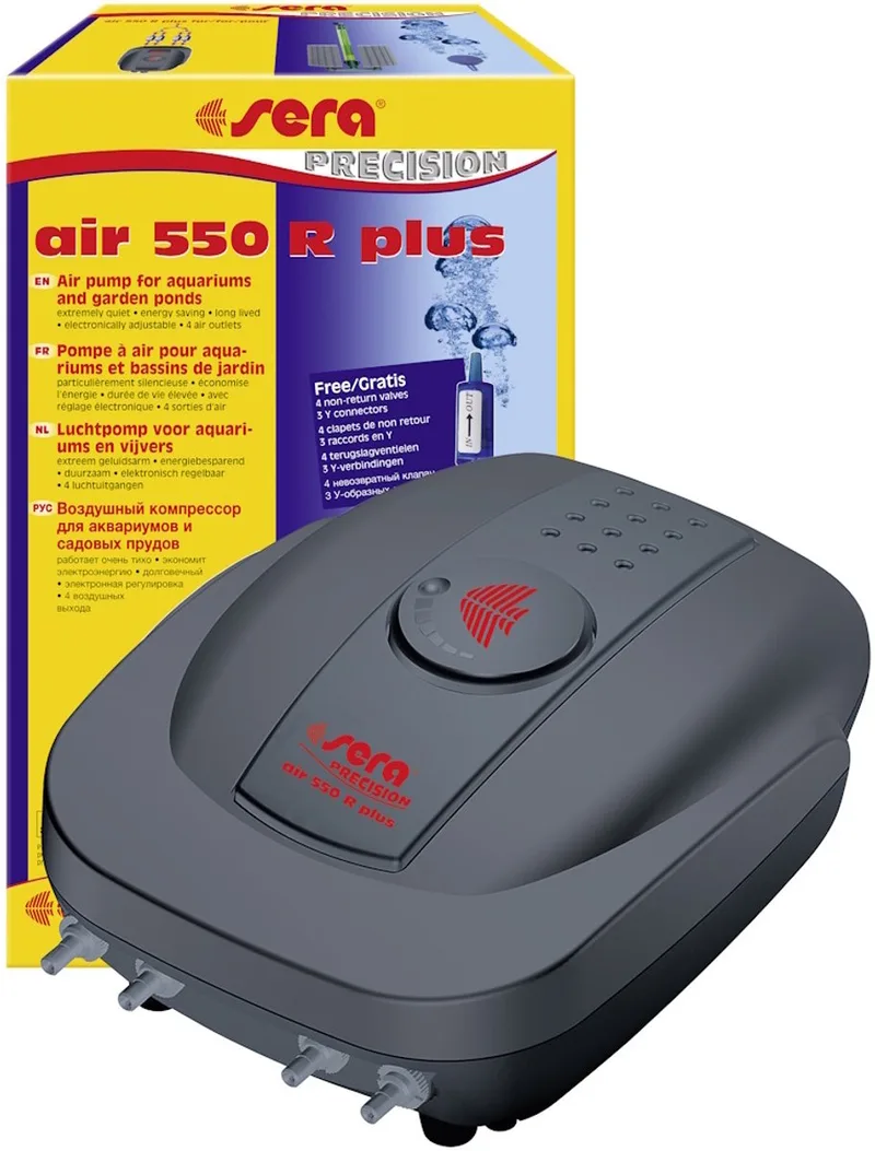 air 550 R plus - Aquarium Pomp - Type: Luchtpomp - 4 uitgangen - 550 liter/uur by Sera in Multicolour – product photo