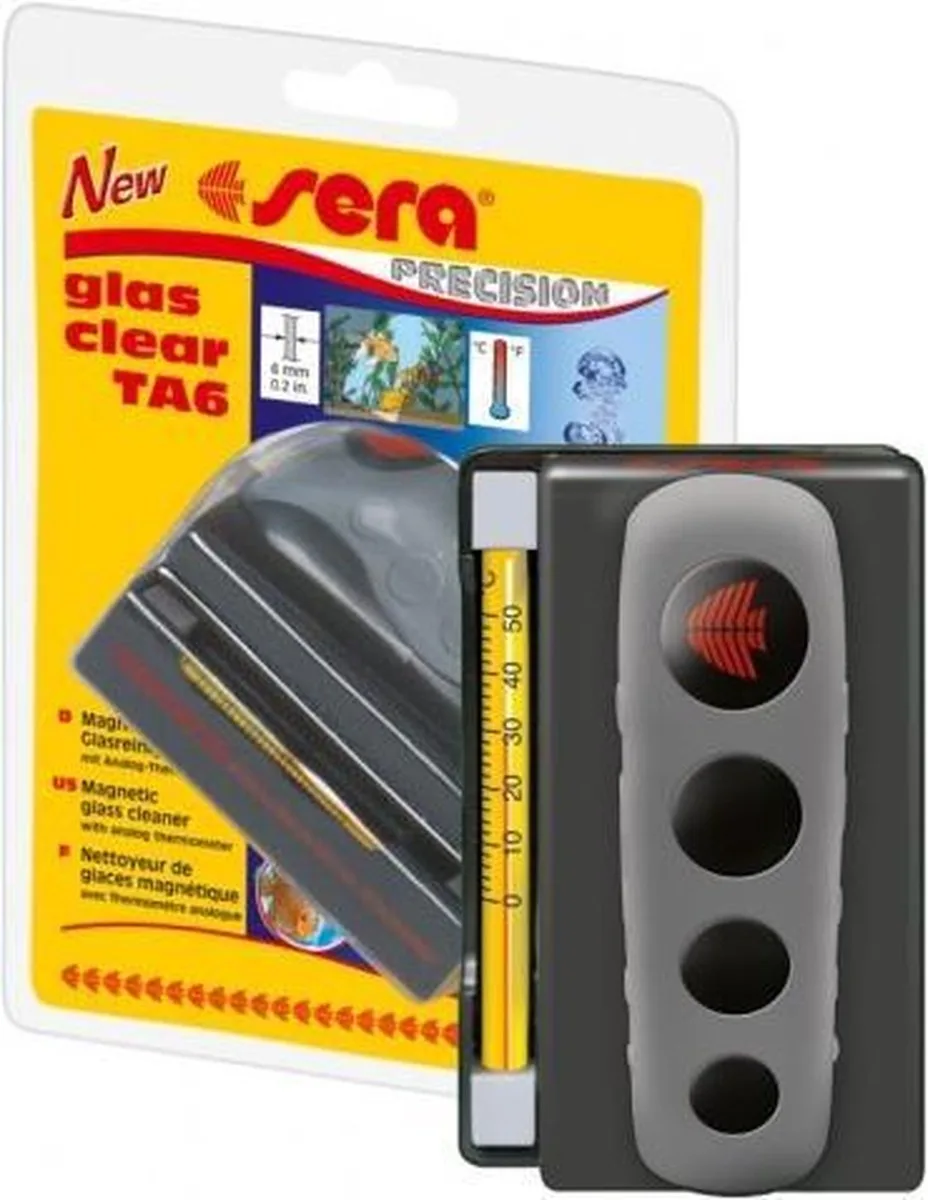 Algenmagneet - Met thermometer von Sera in Schwarz – Produktfoto