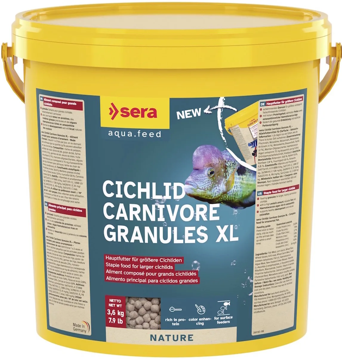 Cichlid Carnivore Granules XL 10.000ML fra Sera – produktbillede