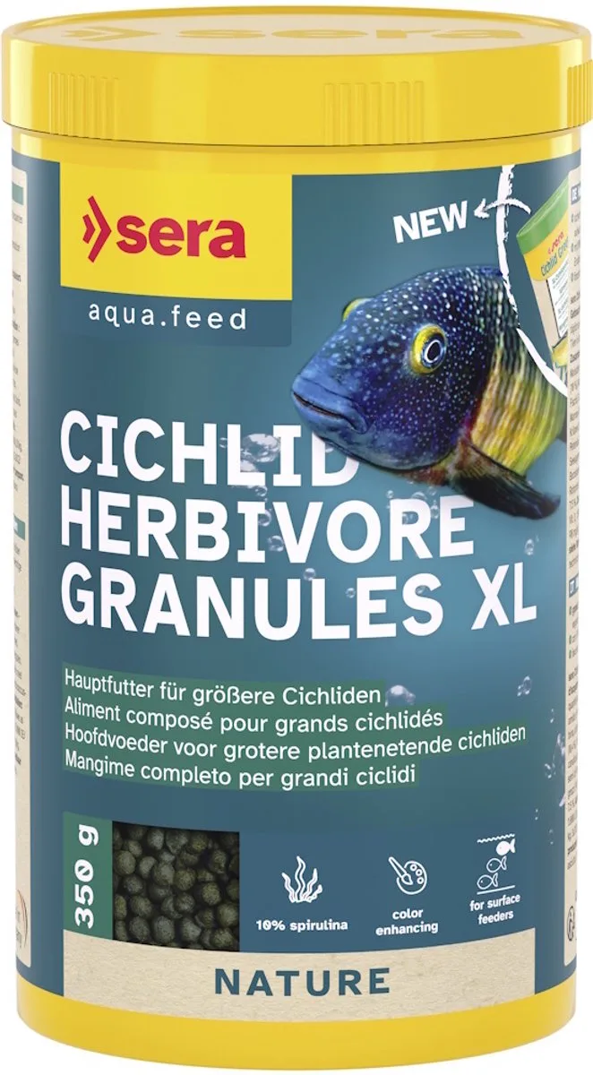 Cichlid Herbivore Granules XL 1.000ML de Sera – photo produit
