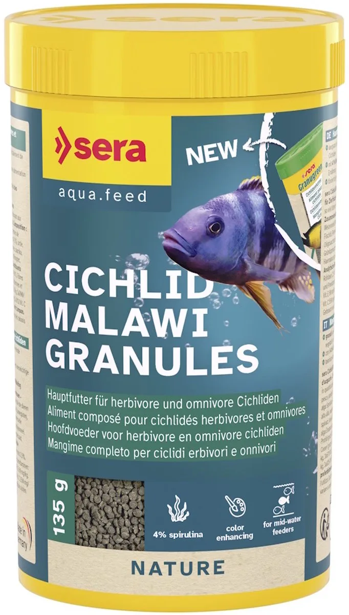 Cichlid Malawi Granules 250ML fra Sera – produktbillede