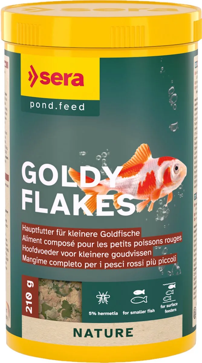Goldy Flakes 1L van Sera – productfoto