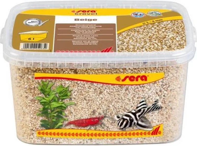 Gravel - Inhoud: 6 liter - Aquarium grind bodem von Sera in Beige – Produktfoto
