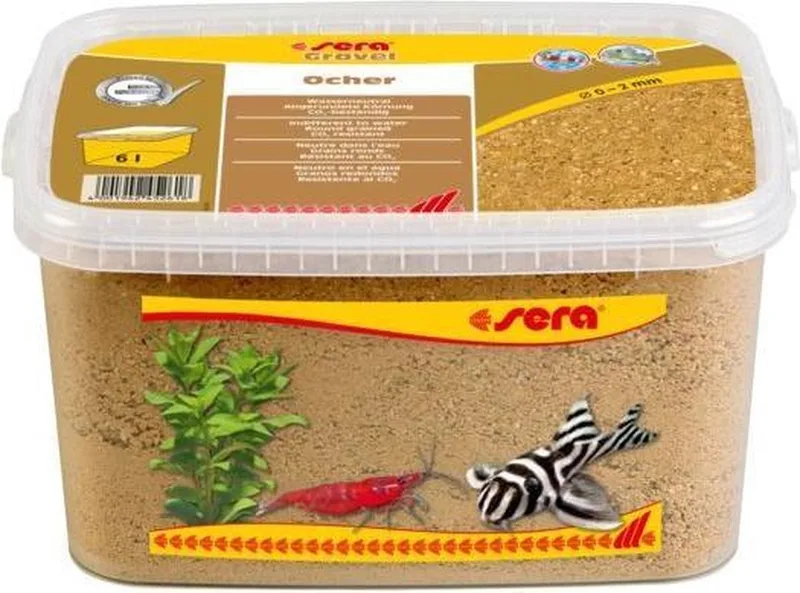 Gravel Ocher - Inhoud: 6 liter - Aquarium grind bodem by Sera in Oker – product photo