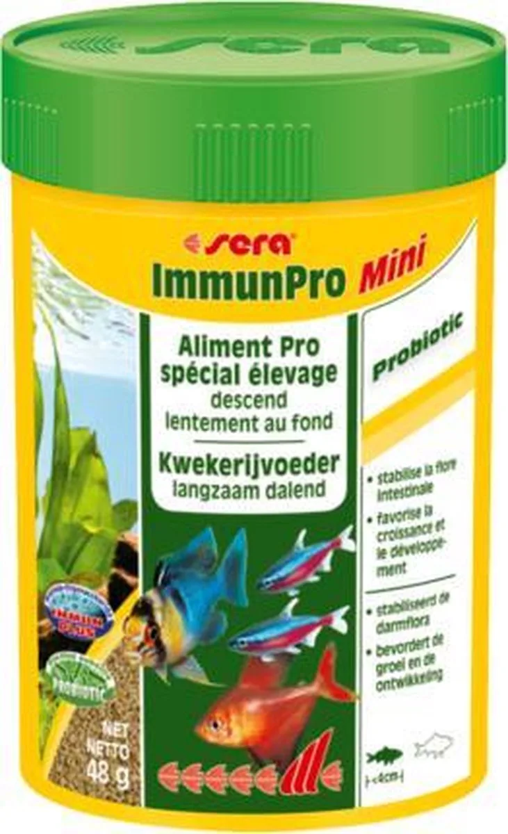 Immunpro mini 100 ml langzaam zinkend kweekvoeder van Sera – productfoto