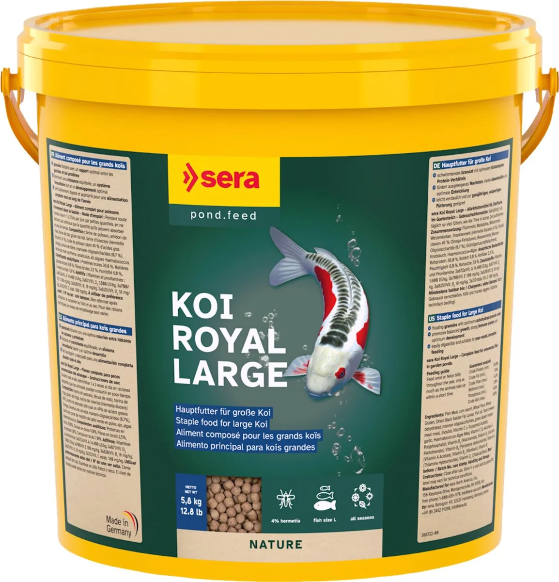 KOI Royal Large 21 liter de Sera – photo produit