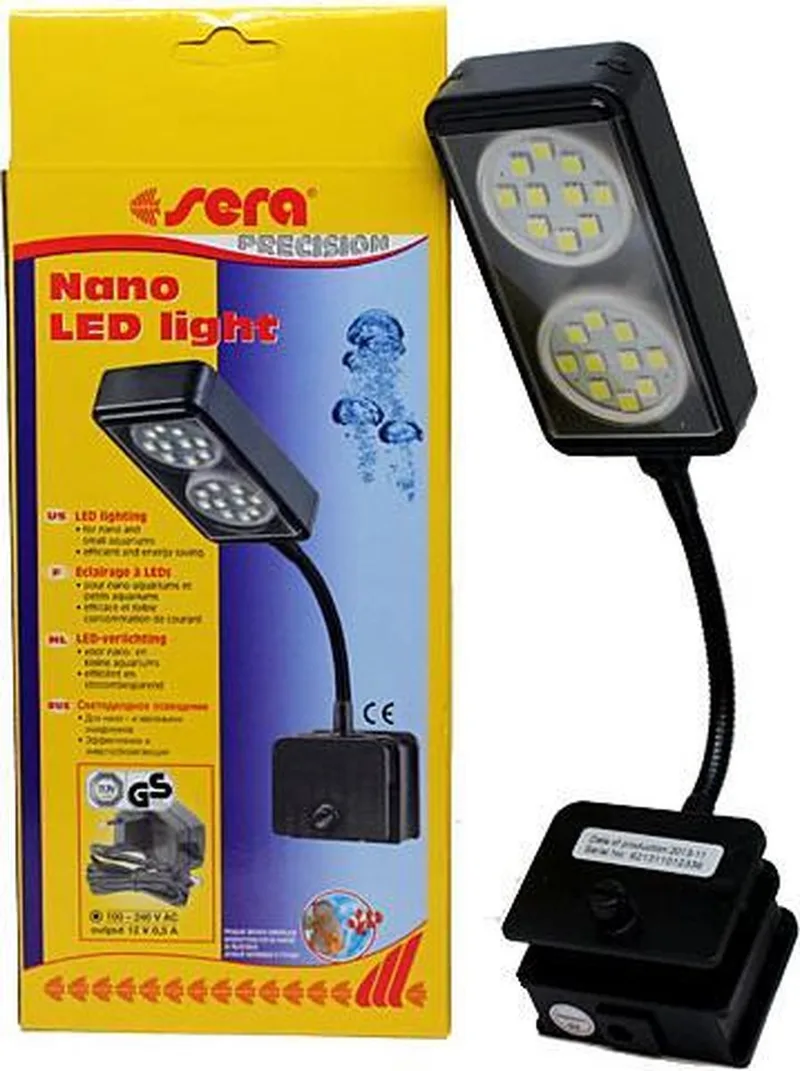 Nano LED light 2 x 2 W voor klein aquarium von Sera in Schwarz – Produktfoto