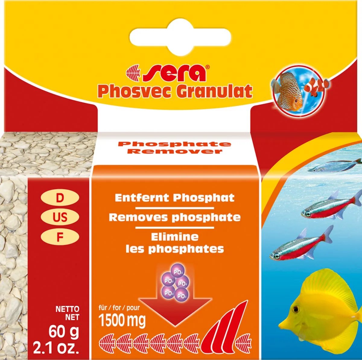 Phosvec Granulat 60gr von Sera – Produktfoto