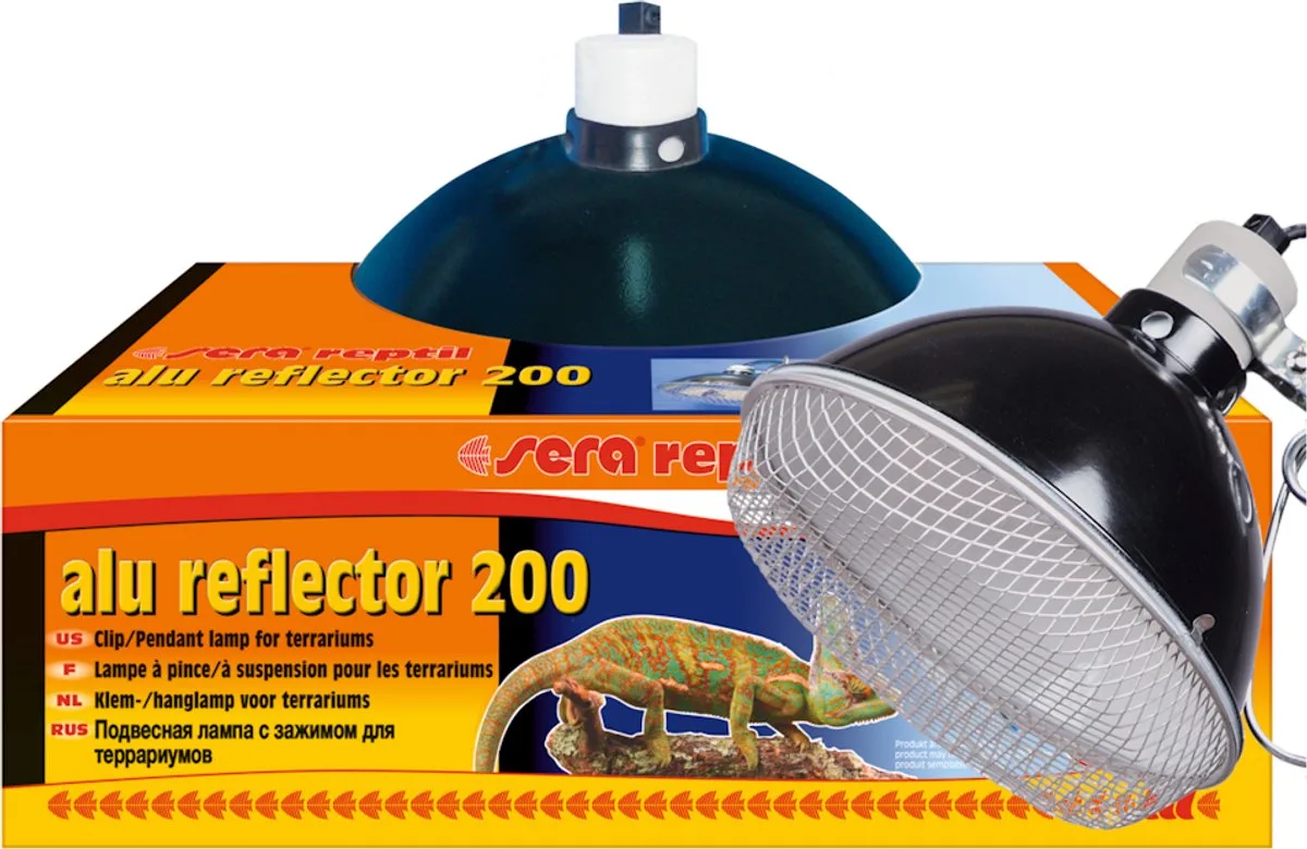 Reptil - Aluminium Reflector 200 - Ø 20 cm van Sera in Zwart – productfoto