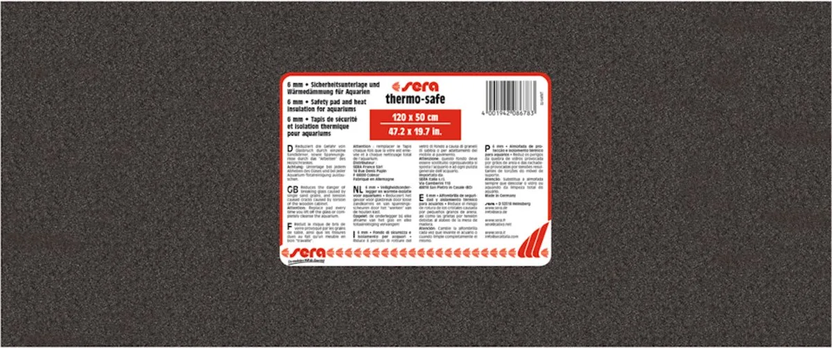 Thermo-Safe 120x50CM von Sera in Schwarz – Produktfoto