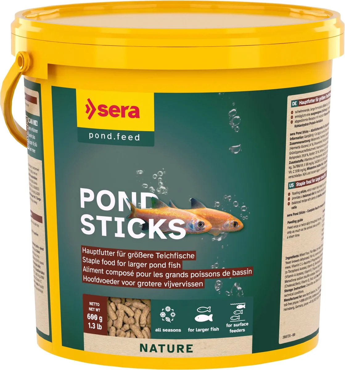 Vijver Granulaat sticks 3,8 liter de Sera – photo produit