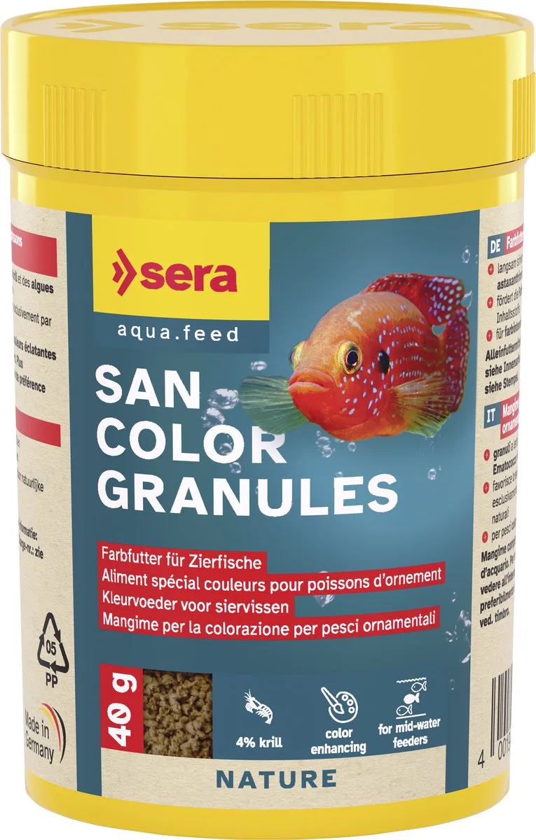 visvoer - San Color Granules - Tropische vissen voer - 100 ml by Sera – product photo