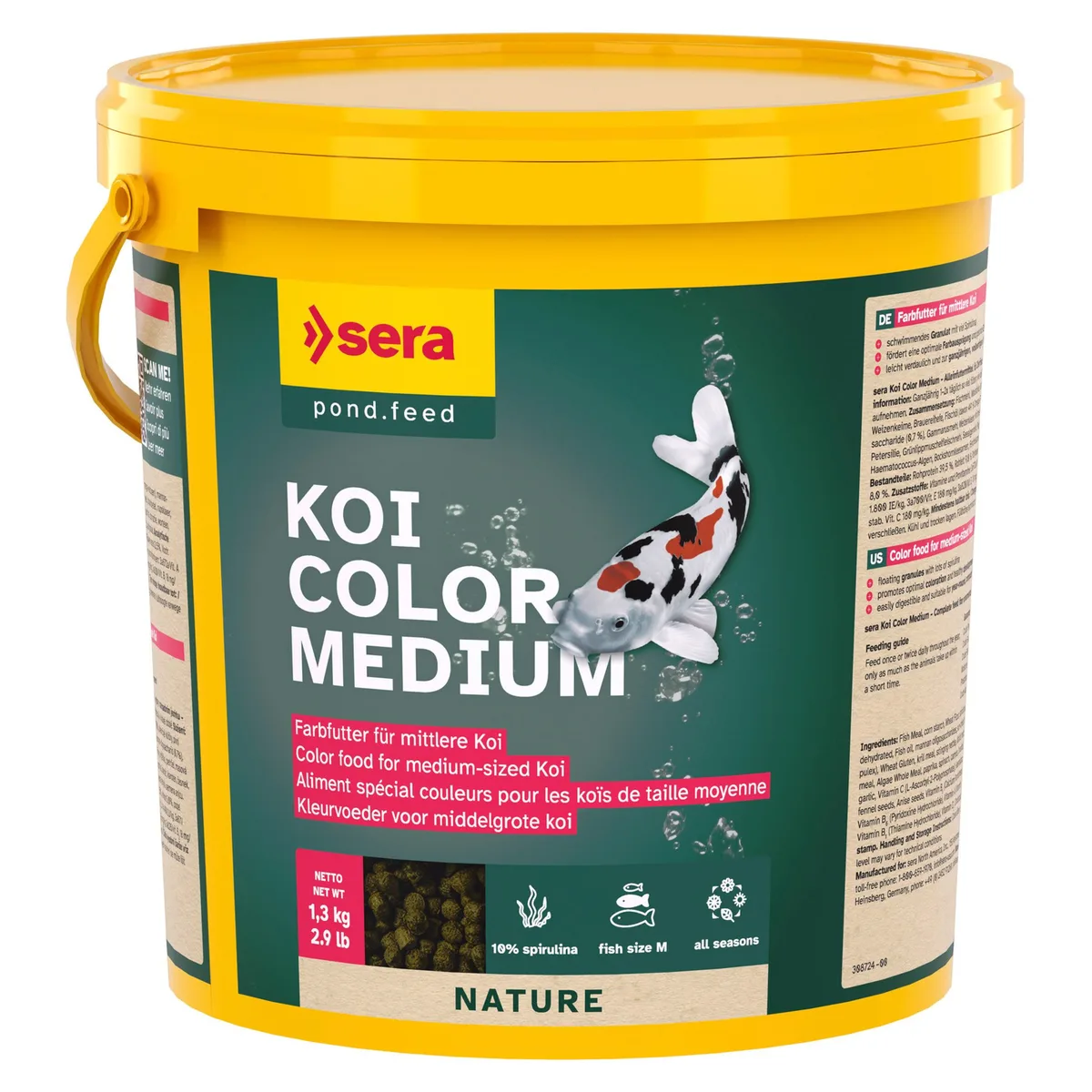 Voordeelpakket: 2x3800ml Sera Koi Color Nature Medium visvoer by Sera – product photo