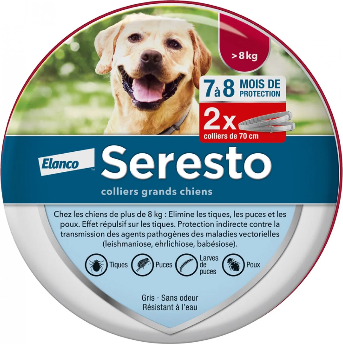 Anti-parasite collar Seresto 70 cm 2 Units de Seresto – photo produit