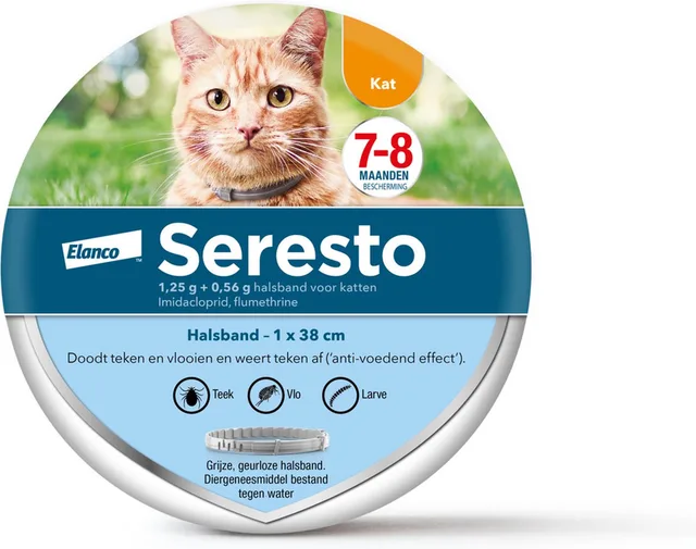 Teken- En Vlooienband Kat 38 cm - Anti tekenmiddel - per stuk