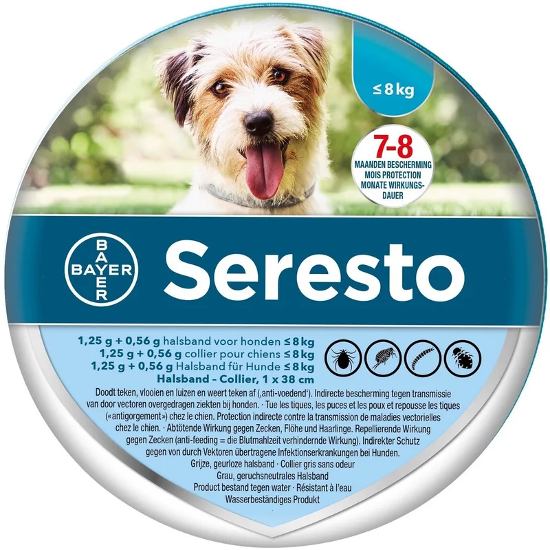 Teken- En Vlooienband Small - Anti tekenmiddel - per stuk < 8 Kg von Seresto – Produktfoto