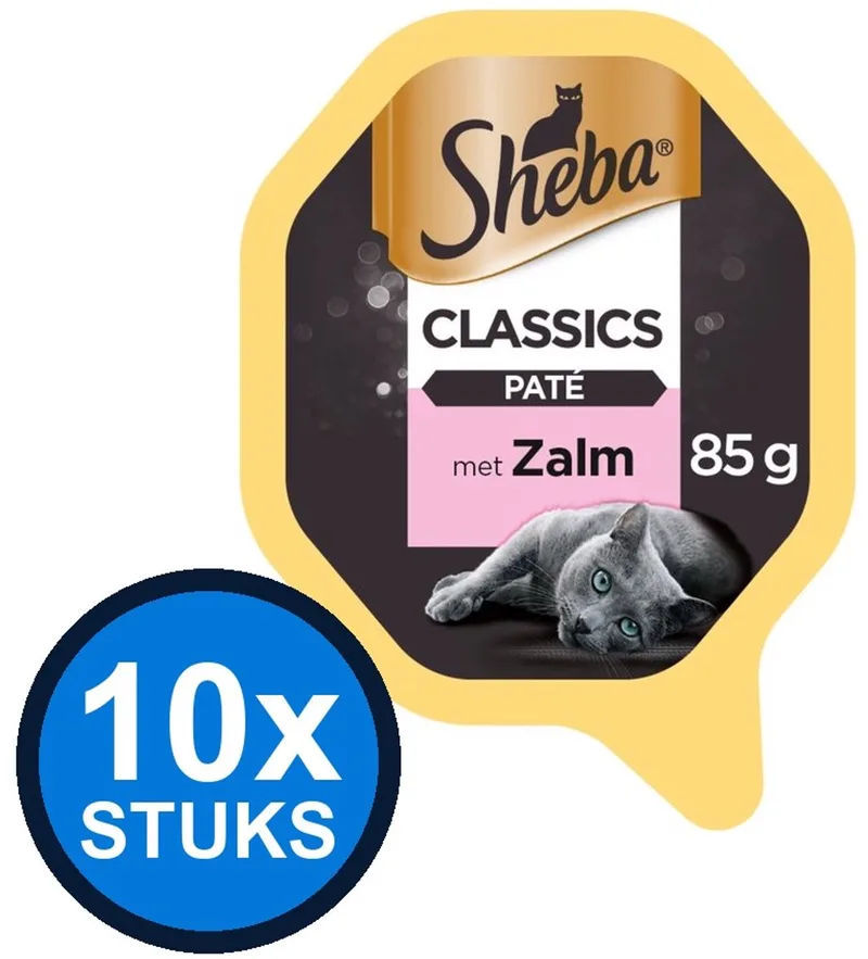 10x Sheba - Classic Paté Zalm - Kattenvoer Natvoer - 85 g von Sheba – Produktfoto